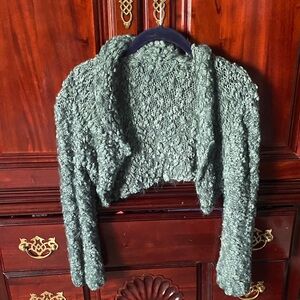 A Classy Chic Boutique Cozy Knit Olive Shrug